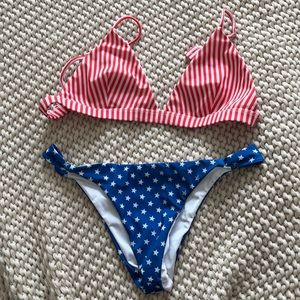 Red white & blue swimsuit!